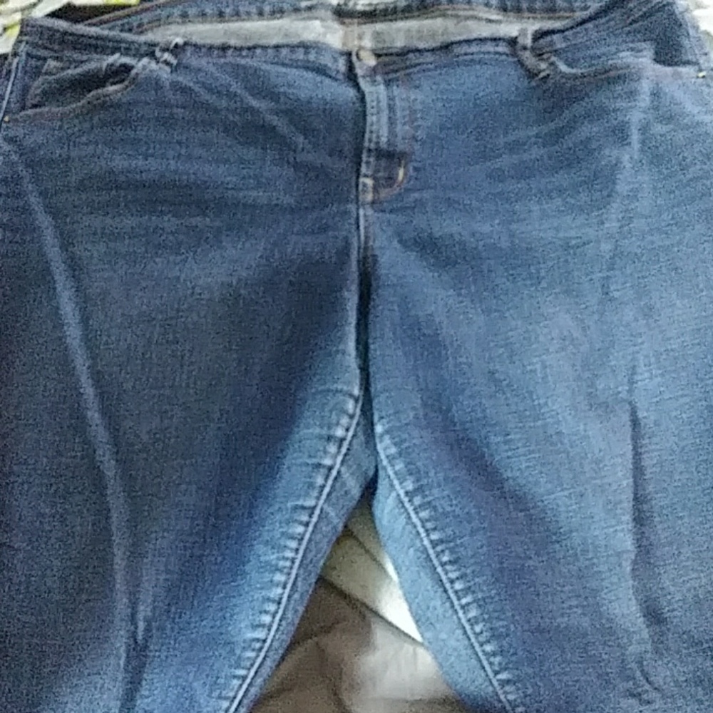 Medium to dark wash jeans